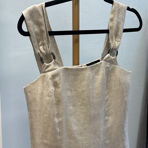 MASANO 100% silk linen midi dress size 4 - Picture 3 of 12